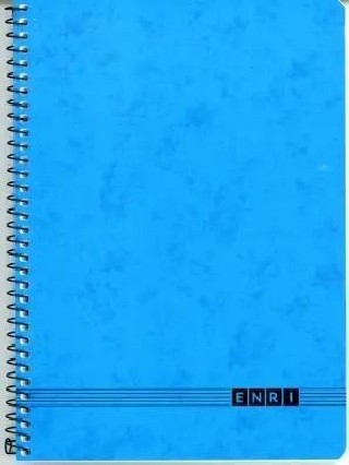 cuaderno enri a5 80h liso azul oficina