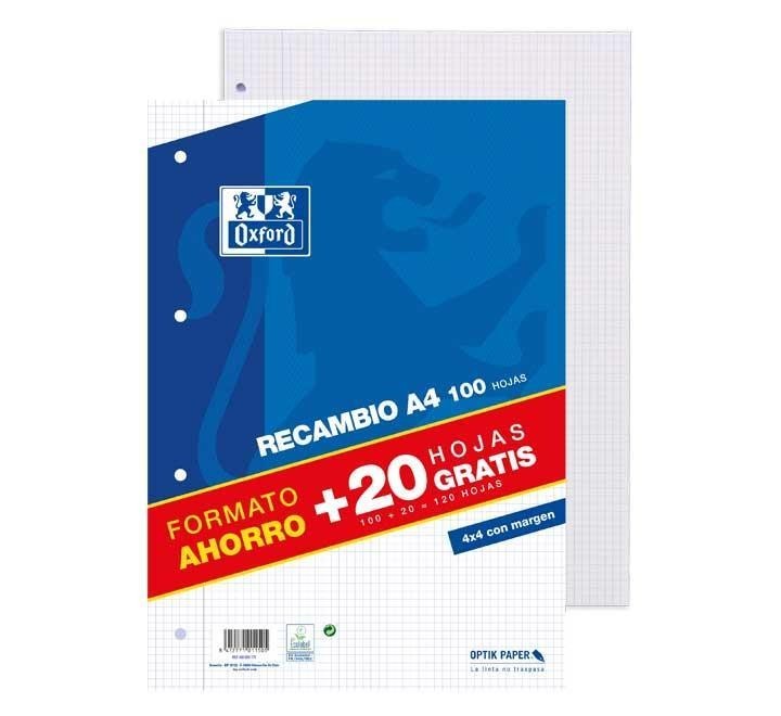 recambio 100h+20 oxford classic a4 4x4 c/mg