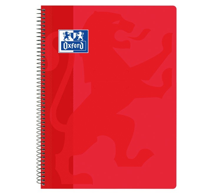 cuad. oxford school classic tp fo 80h 4x4 rojo
