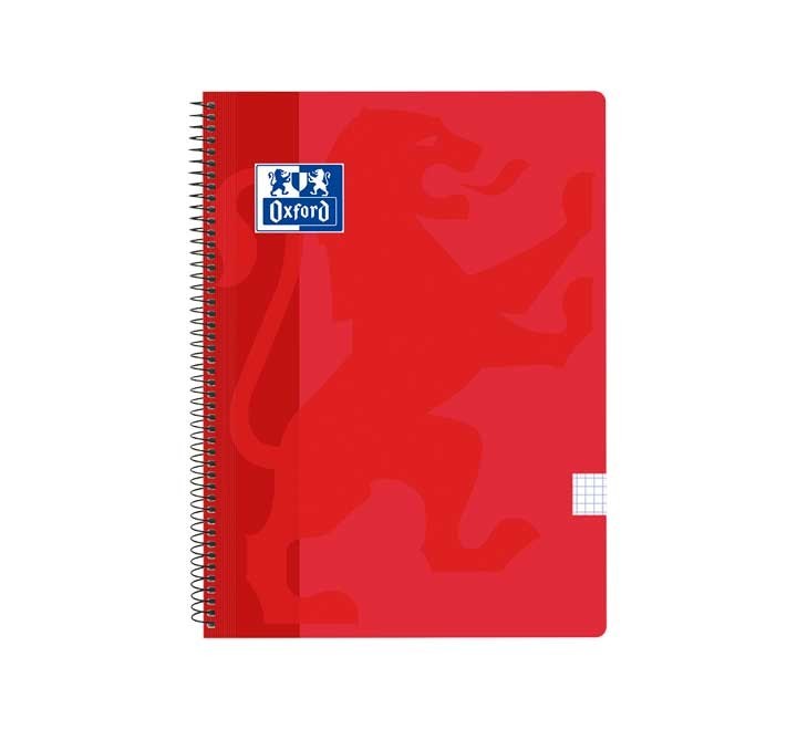 desc.  cuad. oxford school fo 80h 5x5 rojo