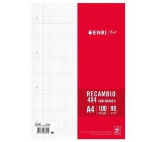 recambio 100h enri a4 4x4 c/mg 90gr