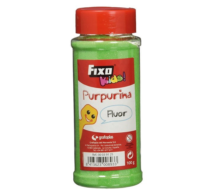 bote purpurina 100g verde fluor grafoplas 00039125