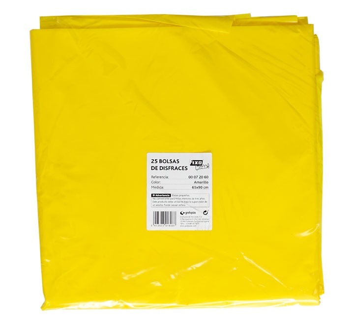 pack 25 bolsas disfraz fixo 65x90 amari. 72060