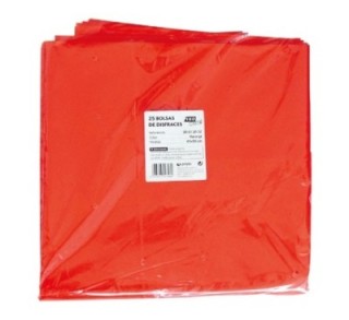 pack 25 bolsas disfraz fixo 65x90 naranj 72052