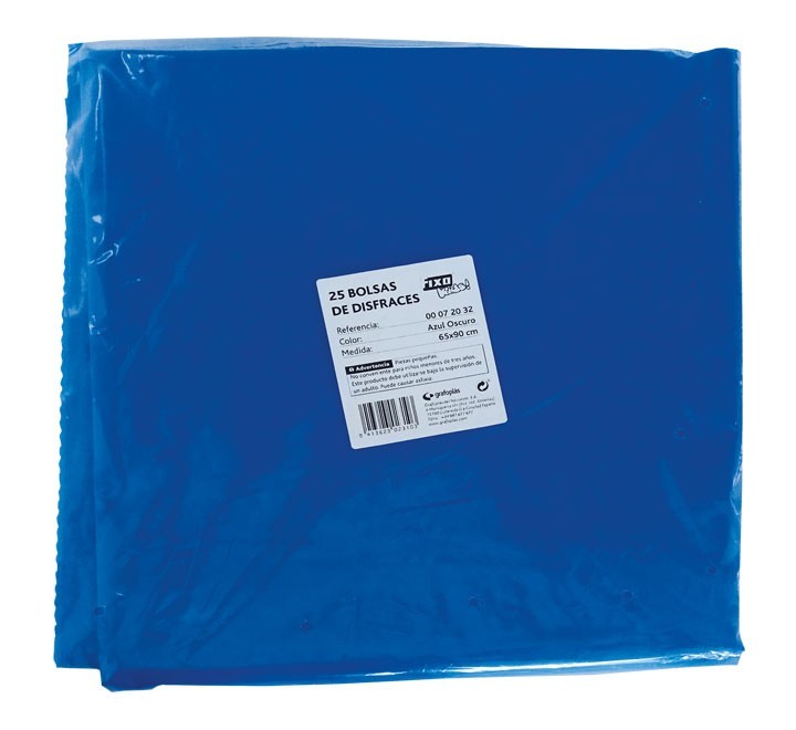 pack 25 bolsas disfraz fixo 65x90 az osc 72032