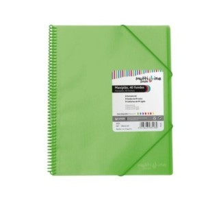 carp. grafoplas 40 fundas maxiplas c/espiral verde