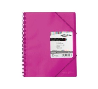 carp. grafoplas 20 fundas maxiplas c/espiral rosa