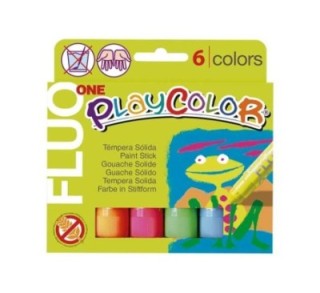 est. 6 tempera solida playcolor fluo 10gr stdo