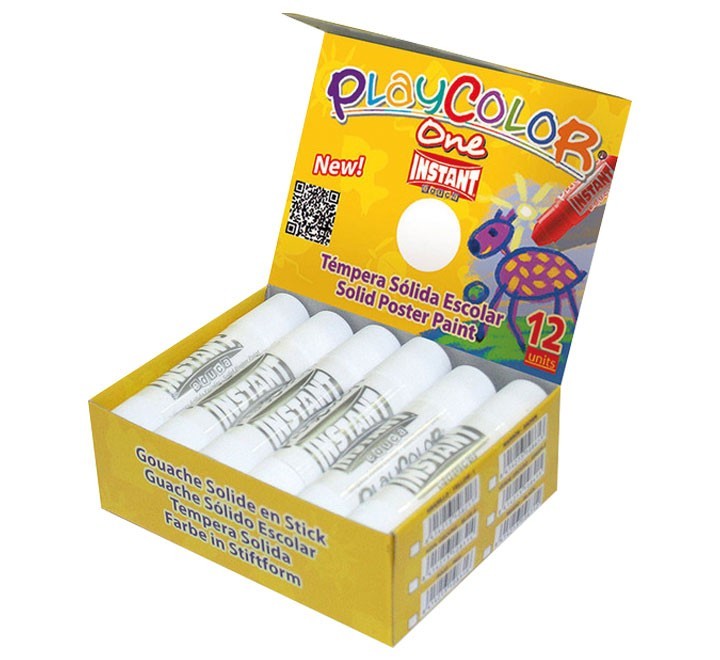 est. 12u temp. solidas playcolor 10g blanco 10801