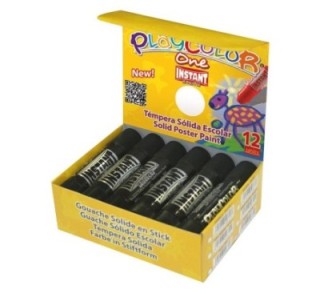 est. 12u temp. solidas playcolor 10g negro 10871