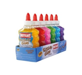 c. 6u cola instant glitter glue metallic std 180ml