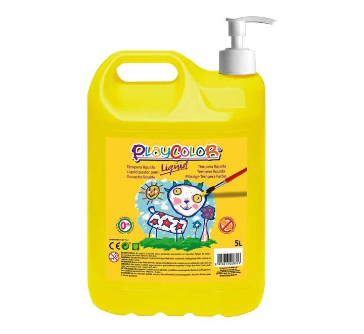 garrafa tempera liq. playcolor basic 5l amarillo