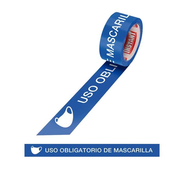 liqu.  cinta adh. instant "oblig. mascarilla" 48mmx30m