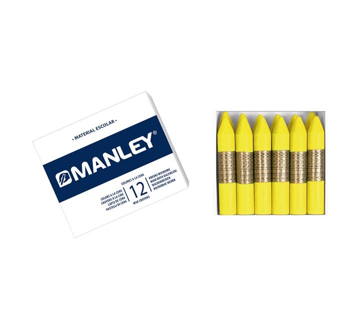 estuche 12 ceras manley mnc04475 amarillo clar
