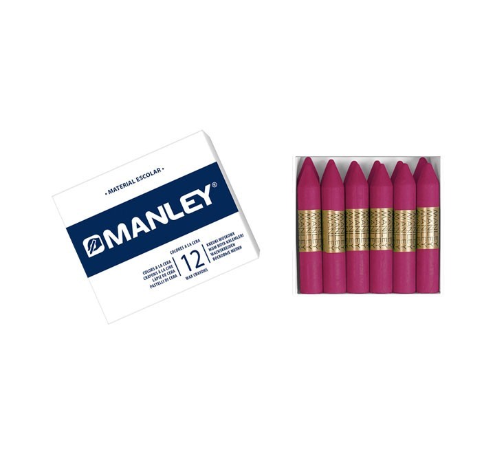 estuche 12 ceras manley mnc04566 violeta natural