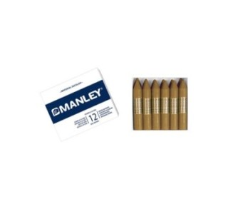 estuche 12 ceras manley mnc05106 sombra tostado