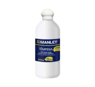 bote 500ml tempera liquida manley blanco mnp18614