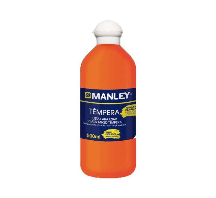 bote 500ml tempera liquida manley naranja mnp18793