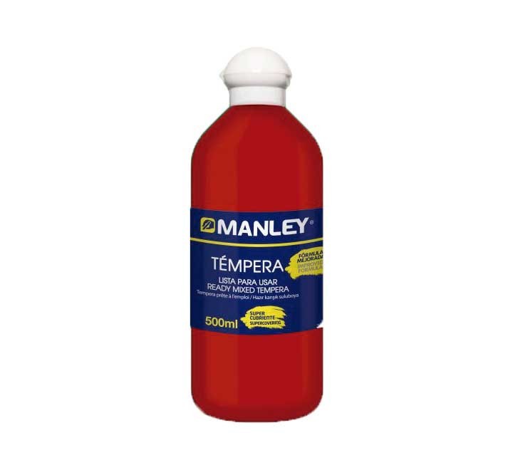 bote 500ml tempera liquida manley rojo mnp18636