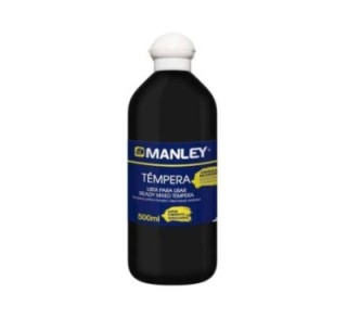 bote 500ml tempera liquida manley negro mnp18669
