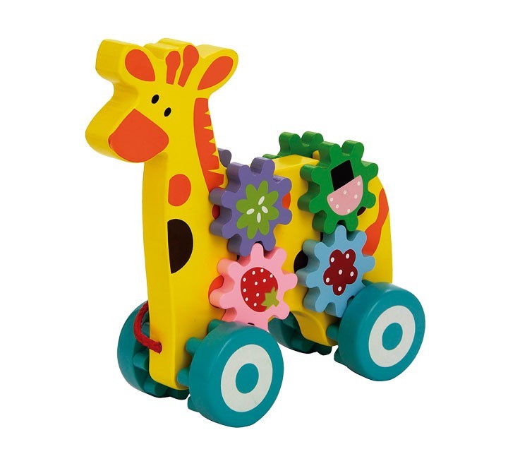liqu.  juego pull along giraffe andreu toys 16361