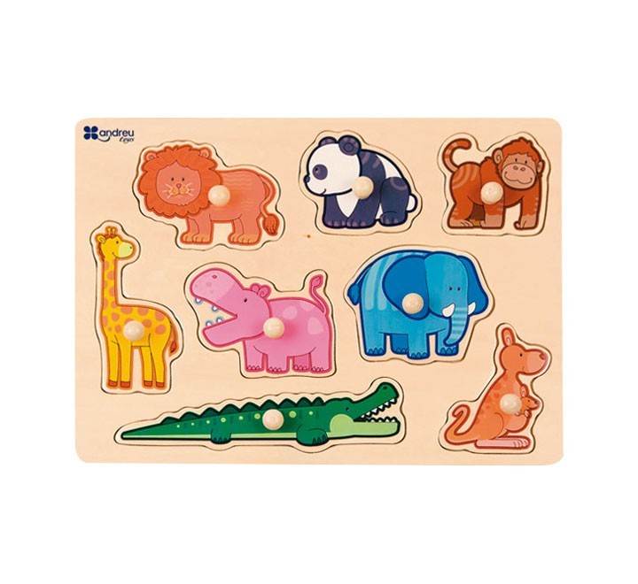 liqu.  puzzle 8 piezas andreu toys jungla animal 16453