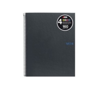 cuad. notebook 4 miquel rius grafito a4 160h 5x5