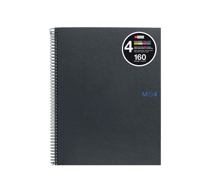 cuad. notebook 4 miquel rius grafito a4 160h 5x5