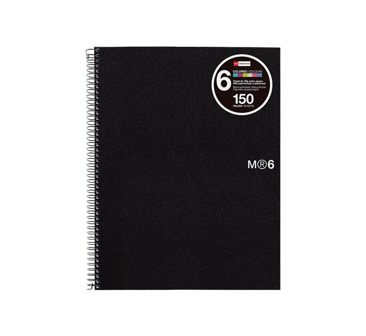 cuad. miquel rius notebook 6 a4 150h basic neg