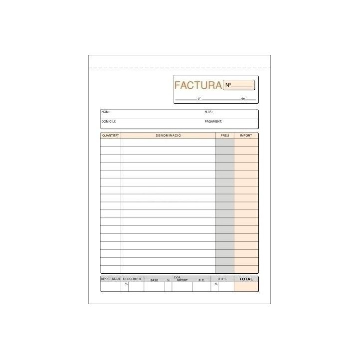 talon loan facturas 4o dupl. autoc. cat