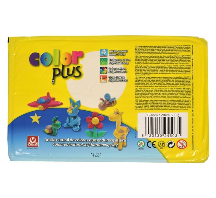 paq. arcilla sio 2 coloplus blanco 500g 2452000200