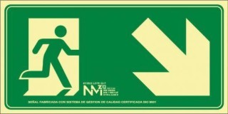 placa evacuar escalera baja dcha a2000 pp