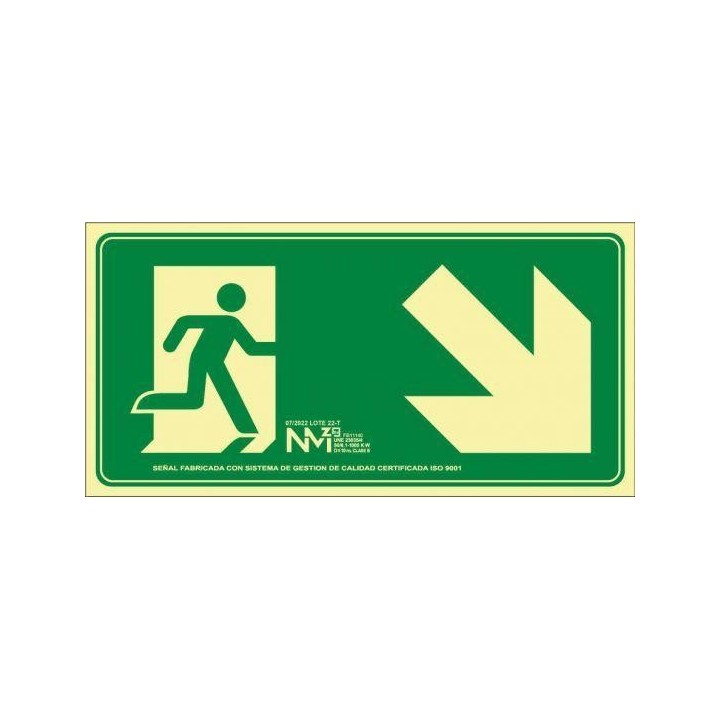 placa evacuar escalera baja dcha a2000 pp