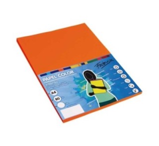 paq. 100h papel fabrisa 80gr a4 naranja