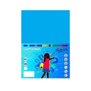 paq. 50h cartulina fabrisa 180gr a3 azul cl