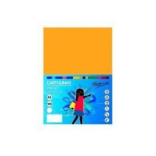 paq. 50h cartulina fabrisa 180gr a3 naranja
