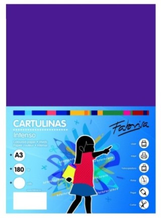 paq. 50h cartulina fabrisa 180gr a3 morado