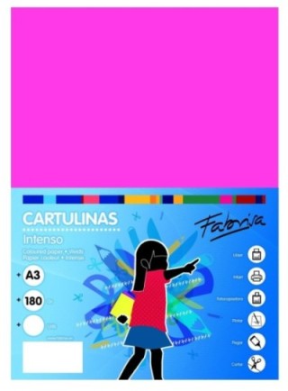 paq. 50h cartulina fabrisa 180gr a3 fucsia