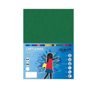 paq. 50h cartulina fabrisa 180gr a4 verde osc