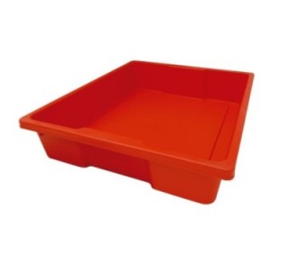 cajon bajo s/tapa 37x31x7.3cm rojo pp faibo 887 03