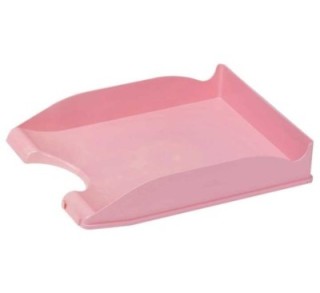 bandeja faibo ps 350x250x65mm rosa pastel