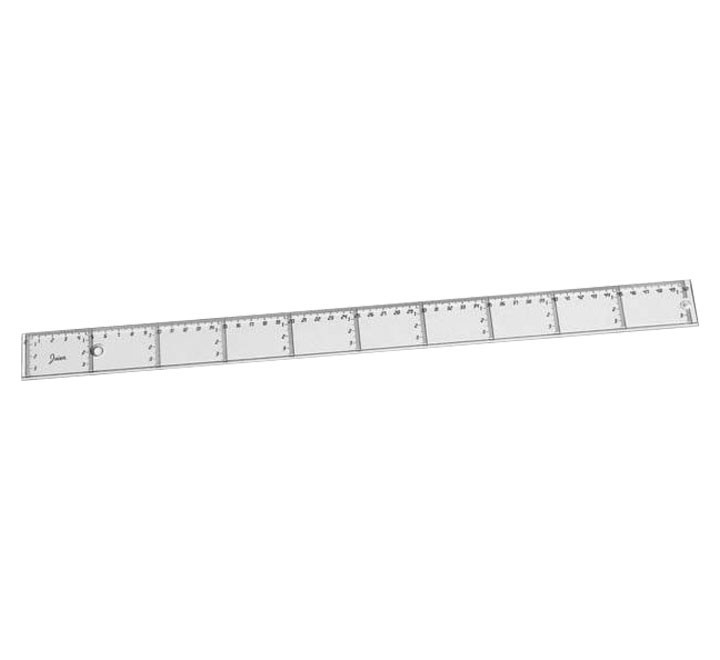 regla plana faibo transparente 50cm 41150