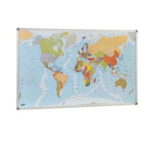 mapa mundi faibo plastific. enrollado s/marco