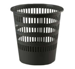 papelera plastico 306 rejilla negro faibo 306 02