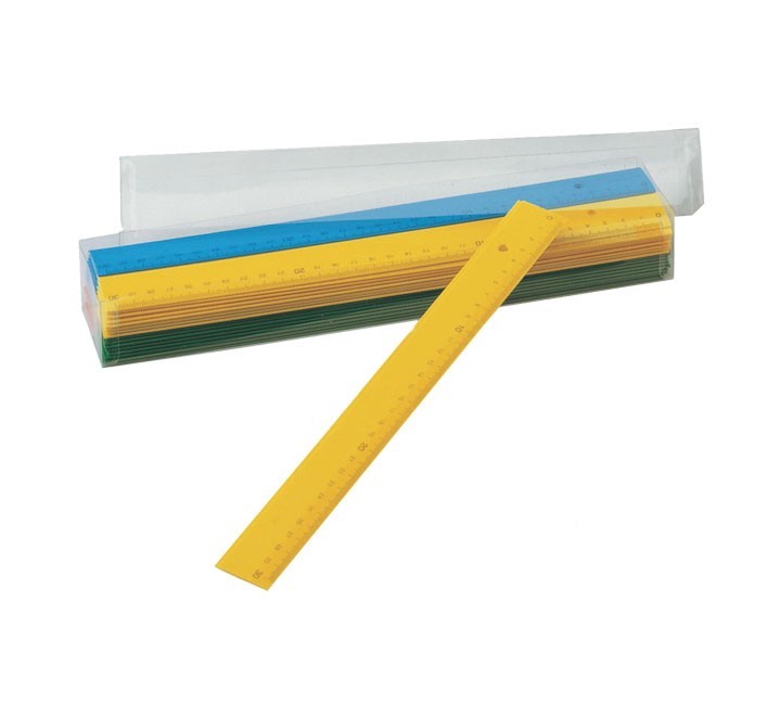 regla plana faibo colores opacos surtidos 30cm
