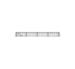 regla plana faibo transparente 20cm 41120