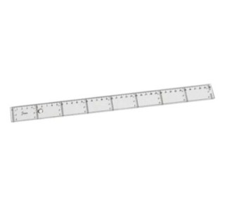 regla plana faibo transparente 40cm 41140