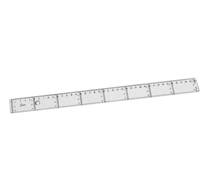regla plana faibo transparente 40cm 41140