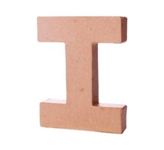 letra papel mache innspiro 10cmx1.7cm i