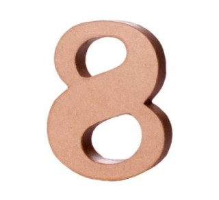 numero papel mache innspiro 10cmx1.7cm 8